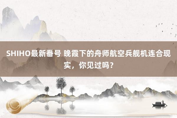 SHIHO最新番号 晚霞下的舟师航空兵舰机连合现实，你见过吗？