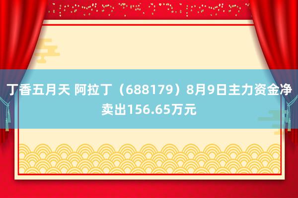 丁香五月天 阿拉丁（688179）8月9日主力资金净卖出156.65万元