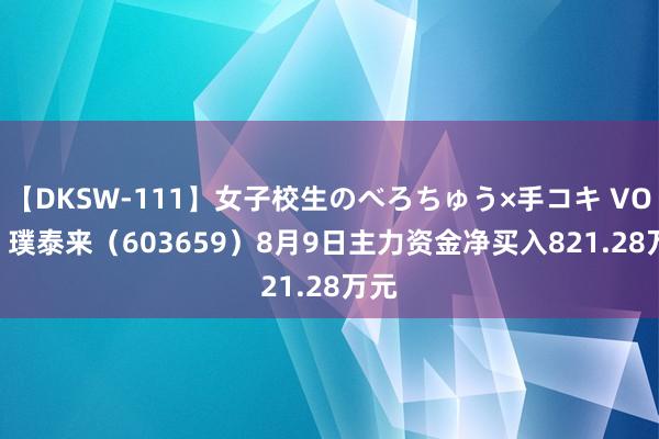 【DKSW-111】女子校生のべろちゅう×手コキ VOL.2 璞泰来（603659）8月9日主力资金净买入821.28万元