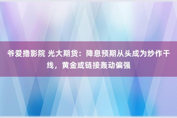 爷爱撸影院 光大期货：降息预期从头成为炒作干线，黄金或链接轰动偏强