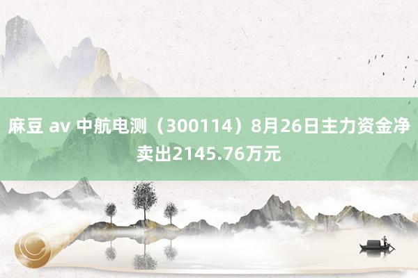 麻豆 av 中航电测（300114）8月26日主力资金净卖出2145.76万元