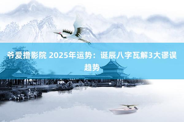 爷爱撸影院 2025年运势：诞辰八字瓦解3大谬误趋势